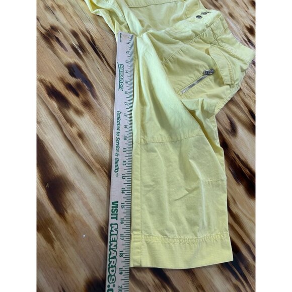 Lauren Active Ralph Lauren Capri Pants Woman Size 4 Solid Yellow Preppy Beach - Picture 5 of 16